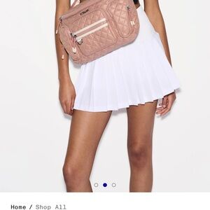 MZ Wallace Quilted Crossbody Bag in Blush Pink
